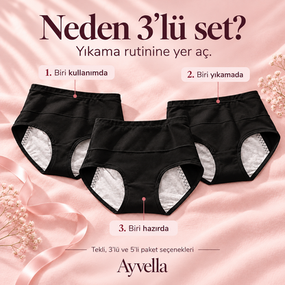 Üçlü set: biri kullanımda, biri yıkamada, biri hazırda